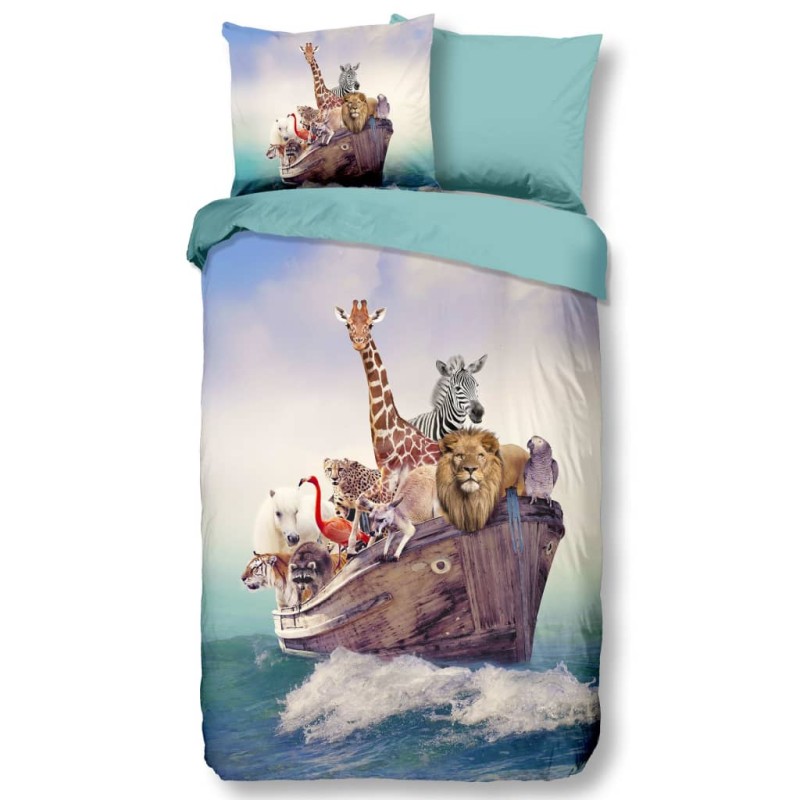 Good Morning Kinder-Bettwäsche-Set NOAH 140x200/220 cm Blau Good Morning Kinder-Bettwäsche-Set NOAH 140x200/220 cm Blau
