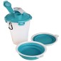 FLAMINGO 2-in-1 Haustier-Reisebecher für Wasser/Futter Trinka Blau FLAMINGO 2-in-1 Haustier-Reisebecher für Wasser/Futter Trinka Blau