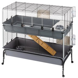 Ferplast Kaninchenkäfig Rabbit 120 Double mit Ständer 118x58x117 cm