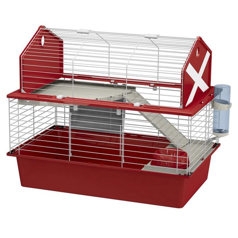 Ferplast Kaninchenkäfig Barn 80 78x48x65 cm Rot Ferplast Kaninchenkäfig Barn 80 78x48x65 cm Rot