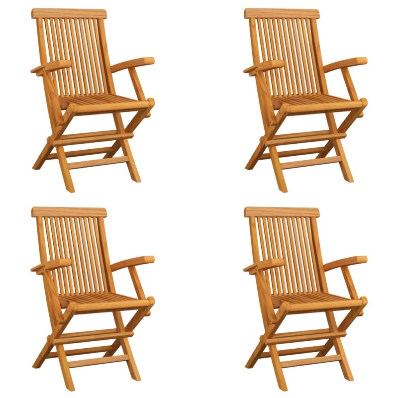 vidaXL Klappbare Gartenstühle 4 Stk. Massivholz Teak vidaXL Klappbare Gartenstühle 4 Stk. Massivholz Teak