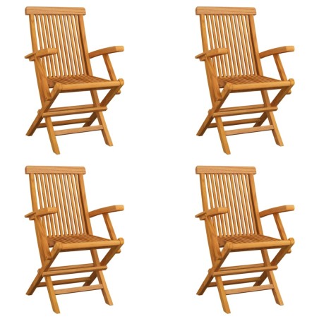 vidaXL Klappbare Gartenstühle 4 Stk. Massivholz Teak