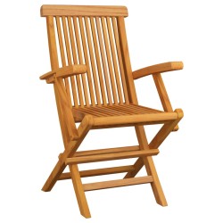 vidaXL Klappbare Gartenstühle 4 Stk. Massivholz Teak