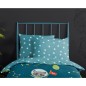 Good Morning Kinder-Bettwäsche-Set SPACY 100x135 cm Petrolblau Good Morning Kinder-Bettwäsche-Set SPACY 100x135 cm Petrolblau