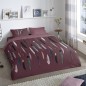 Good Morning Bettwäsche-Set FEATHERS 200x200/220 cm Bordeauxrot Good Morning Bettwäsche-Set FEATHERS 200x200/220 cm Bordeauxrot