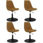 vidaXL Esszimmerstühle 4 Stk. Drehbar Braun Samt vidaXL Esszimmerstühle 4 Stk. Drehbar Braun Samt