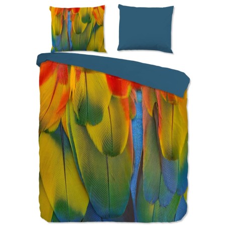 Pure Bettwäsche-Set RAINBOW FEATHERS 140x200/220 cm