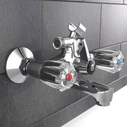 SCHÜTTE 2-Griff-Wannenfüllarmatur SAVINO Chrom