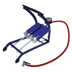 Carpoint Fußpumpe mit Doppelzylinder Blau