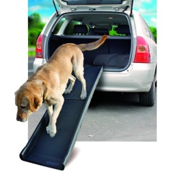 FLAMINGO Hundeautorampe Gentle Step 154x39x70 cm Schwarz   