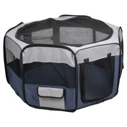 FLAMINGO Haustier Laufstall Flavio 84x84x43 cm M Blau