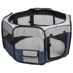 FLAMINGO Haustier Laufstall Flavio 84x84x43 cm M Blau