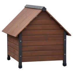  @Pet Hundehütte mit Lamellentür Rustique Braun 88x78x80 cm