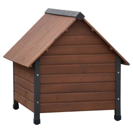 @Pet Hundehütte mit Lamellentür Rustique Braun 88x78x80 cm