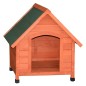 @Pet Hundehütte mit Kunststoffkappen Classique Natur 88x78x80 cm @Pet Hundehütte mit Kunststoffkappen Classique Natur 88x78x80 cm