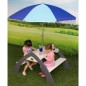 AXI Picknicktisch für Kinder Kylo mit Sonnenschirm XL Weiß und Grau AXI Picknicktisch für Kinder Kylo mit Sonnenschirm XL Weiß und Grau
