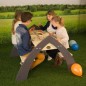 AXI Picknicktisch für Kinder Kylo mit Sonnenschirm XL Weiß und Grau AXI Picknicktisch für Kinder Kylo mit Sonnenschirm XL Weiß und Grau