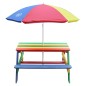 AXI Picknicktisch für Kinder Nick mit Sonnenschirm Regenbogen AXI Picknicktisch für Kinder Nick mit Sonnenschirm Regenbogen