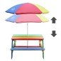 AXI Picknicktisch für Kinder Nick mit Sonnenschirm Regenbogen AXI Picknicktisch für Kinder Nick mit Sonnenschirm Regenbogen