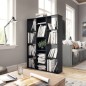 vidaXL Raumteiler/Bücherregal Schwarz 100x24x140 cm Holzwerkstoff vidaXL Raumteiler/Bücherregal Schwarz 100x24x140 cm Holzwerkstoff