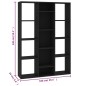 vidaXL Raumteiler/Bücherregal Schwarz 100x24x140 cm Holzwerkstoff vidaXL Raumteiler/Bücherregal Schwarz 100x24x140 cm Holzwerkstoff