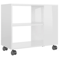 vidaXL Beistelltisch Hochglanz-Weiß 70x35x55 cm Holzwerkstoff