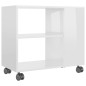 vidaXL Beistelltisch Hochglanz-Weiß 70x35x55 cm Holzwerkstoff vidaXL Beistelltisch Hochglanz-Weiß 70x35x55 cm Holzwerkstoff