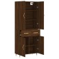 Highboard Braun Eichen-Optik 69,5x34x180 cm Holzwerkstoff Highboard Braun Eichen-Optik 69,5x34x180 cm Holzwerkstoff