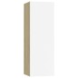 vidaXL TV-Schrank Weiß Sonoma-Eiche 30,5x30x90 cm Holzwerkstoff vidaXL TV-Schrank Weiß Sonoma-Eiche 30,5x30x90 cm Holzwerkstoff