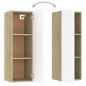 vidaXL TV-Schrank Weiß Sonoma-Eiche 30,5x30x90 cm Holzwerkstoff vidaXL TV-Schrank Weiß Sonoma-Eiche 30,5x30x90 cm Holzwerkstoff