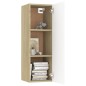 vidaXL TV-Schrank Weiß Sonoma-Eiche 30,5x30x90 cm Holzwerkstoff vidaXL TV-Schrank Weiß Sonoma-Eiche 30,5x30x90 cm Holzwerkstoff