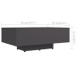 vidaXL Couchtisch Grau 85x55x31 cm Holzwerkstoff vidaXL Couchtisch Grau 85x55x31 cm Holzwerkstoff