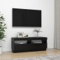 vidaXL TV-Schrank mit LED-Leuchten Schwarz 100x35x40 cm vidaXL TV-Schrank mit LED-Leuchten Schwarz 100x35x40 cm