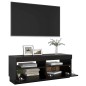 vidaXL TV-Schrank mit LED-Leuchten Schwarz 100x35x40 cm vidaXL TV-Schrank mit LED-Leuchten Schwarz 100x35x40 cm