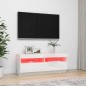 vidaXL TV-Schrank mit LED-Leuchten Hochglanz-Weiß 100x35x40 cm vidaXL TV-Schrank mit LED-Leuchten Hochglanz-Weiß 100x35x40 cm