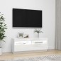 vidaXL TV-Schrank mit LED-Leuchten Hochglanz-Weiß 100x35x40 cm vidaXL TV-Schrank mit LED-Leuchten Hochglanz-Weiß 100x35x40 cm