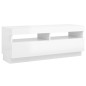 vidaXL TV-Schrank mit LED-Leuchten Hochglanz-Weiß 100x35x40 cm vidaXL TV-Schrank mit LED-Leuchten Hochglanz-Weiß 100x35x40 cm