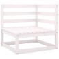 vidaXL Garten-Ecksofa Weiß Massivholz Kiefer vidaXL Garten-Ecksofa Weiß Massivholz Kiefer