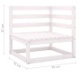 vidaXL Garten-Ecksofa Weiß Massivholz Kiefer vidaXL Garten-Ecksofa Weiß Massivholz Kiefer