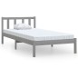 vidaXL Massivholzbett Grau Kiefer 75x190 cm vidaXL Massivholzbett Grau Kiefer 75x190 cm