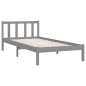 vidaXL Massivholzbett Grau Kiefer 75x190 cm vidaXL Massivholzbett Grau Kiefer 75x190 cm