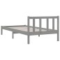 vidaXL Massivholzbett Grau Kiefer 75x190 cm vidaXL Massivholzbett Grau Kiefer 75x190 cm