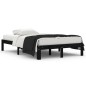 vidaXL Massivholzbett Schwarz 120x190 cm vidaXL Massivholzbett Schwarz 120x190 cm