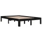 vidaXL Massivholzbett Schwarz 120x190 cm vidaXL Massivholzbett Schwarz 120x190 cm