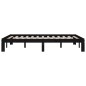 vidaXL Massivholzbett Schwarz 120x190 cm vidaXL Massivholzbett Schwarz 120x190 cm