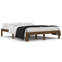 vidaXL Massivholzbett Honigbraun Kiefer 140x190 cm