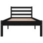 vidaXL Massivholzbett Kiefer 75x190 cm Schwarz vidaXL Massivholzbett Kiefer 75x190 cm Schwarz