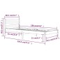 vidaXL Massivholzbett Kiefer 75x190 cm Schwarz vidaXL Massivholzbett Kiefer 75x190 cm Schwarz