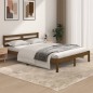 vidaXL Massivholzbett Kiefer 135x190 cm Honigbraun