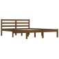 vidaXL Massivholzbett Kiefer 135x190 cm Honigbraun